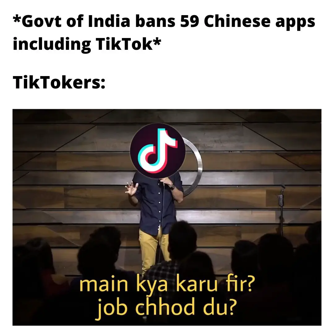 government bans tiktok and chinese apps meme