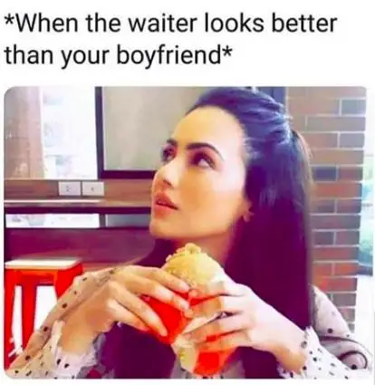 hot waiter meme