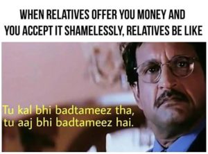 Relatives Offering Money In India meme