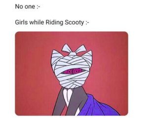 indian girls riding scooty meme
