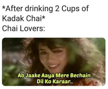 Drinking Kadak Chai