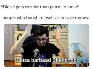 petrol and diesel price meme