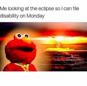 watching solar eclipse meme