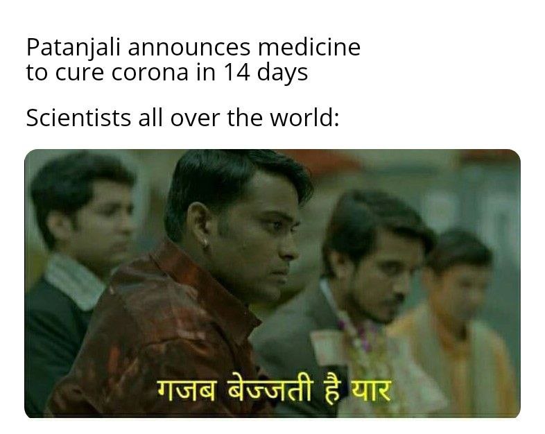 world scientists after coronil release meme