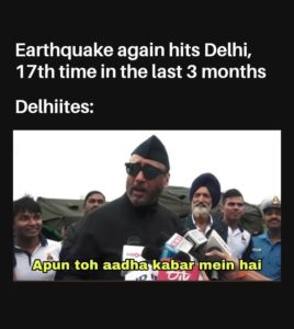 Delhi earthquake meme