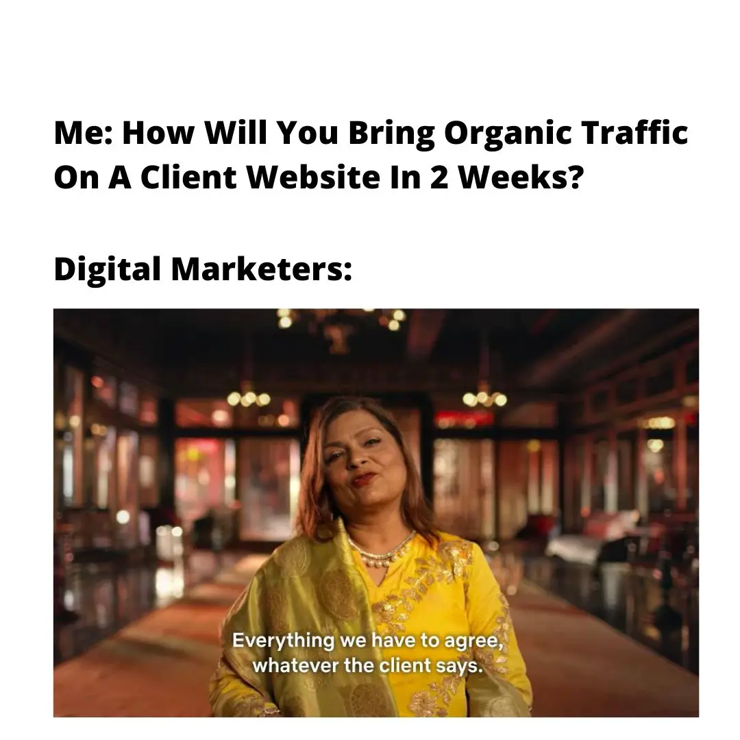 Indian matchmaking meme on digital marketing