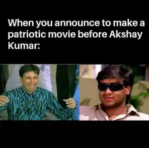 Ajay Devgn movie on Galwan valley clash upsets akshay kumar meme