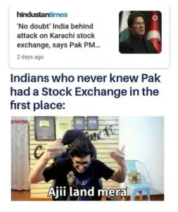 ajii land mera meme on pakistan stock exchange