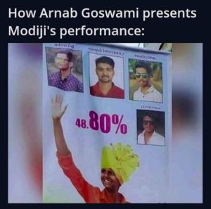 arnab goswami support modi meme