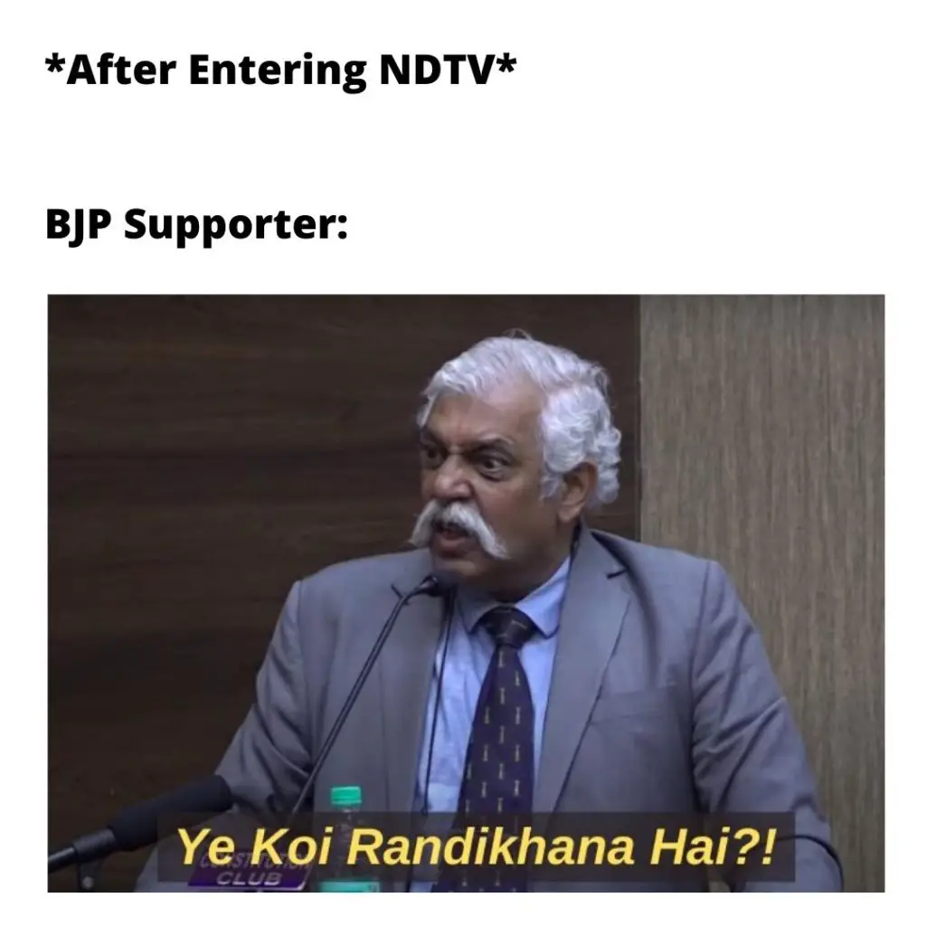 BJP Supporter Watching NDTV News Channel