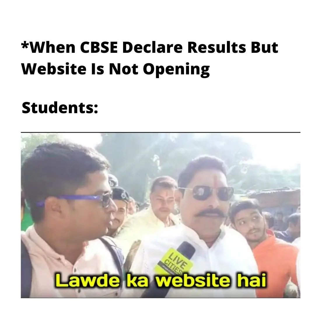 cbse results website meme