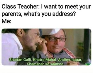 class teacher meme on meeting parents