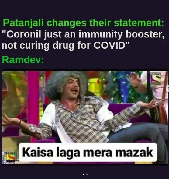 coronil immunity booster meme