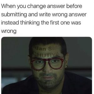 exam meme on writing wrong answer