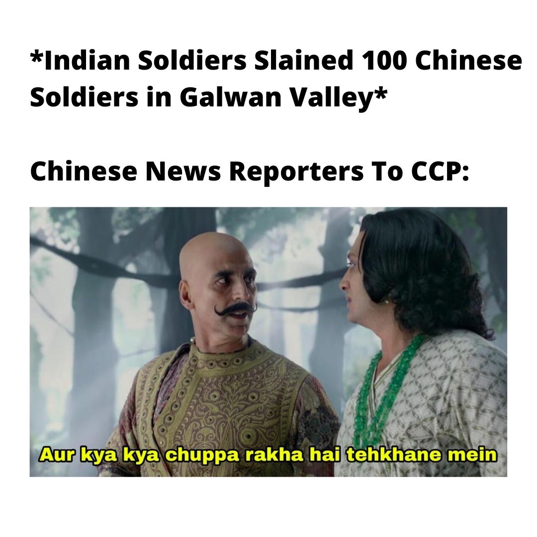 galwan valley meme on 100 chinese soldiers dead