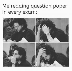 jon snow meme on exam question paper