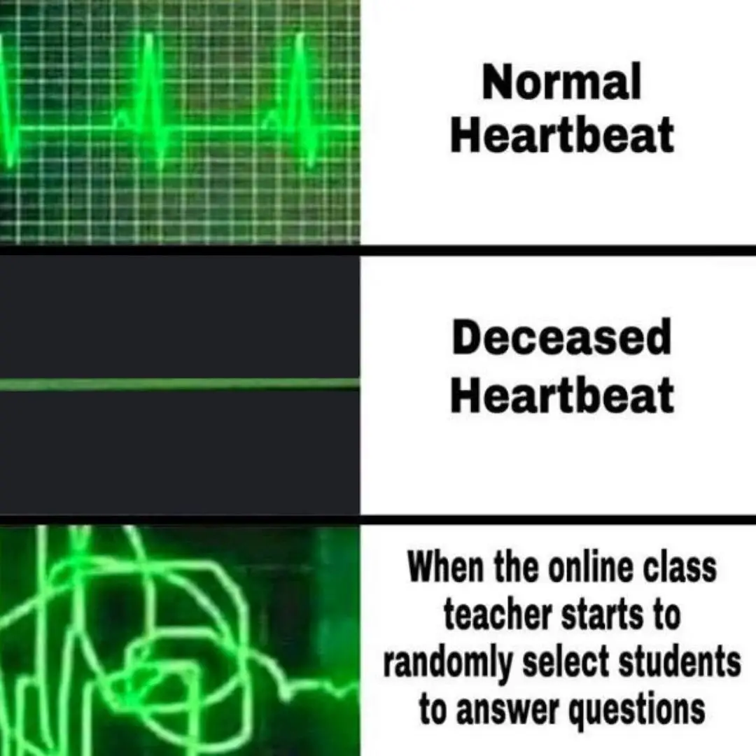 online classes meme on students