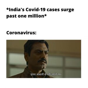 raat akeli hai meme on coronavirus cases in India