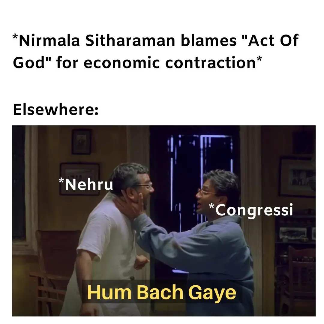 Act of god meme on Nirmala Sitharaman