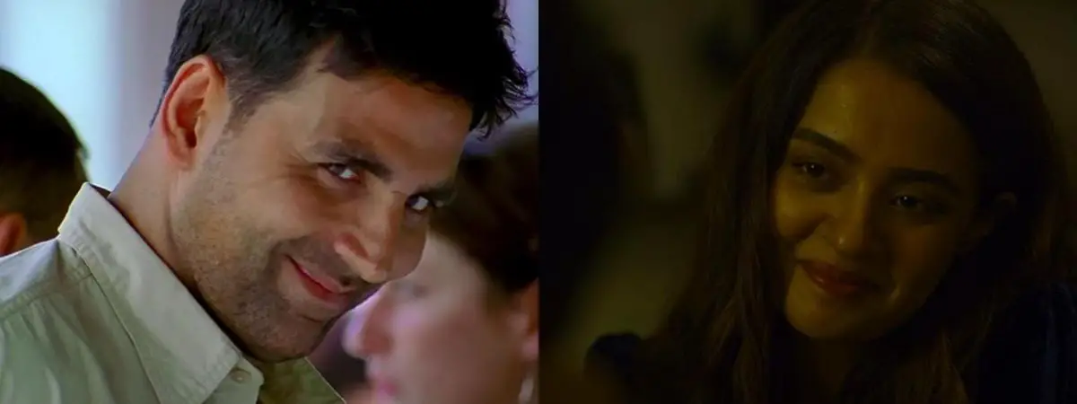 Akshay Kumar And Surveen Chawla Naughty Smile - Meme Template