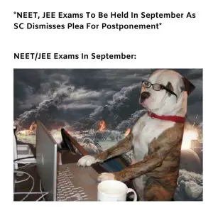 Neet and jee exam meme
