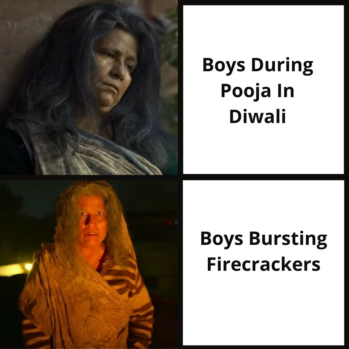 Raat Akeli Hai Meme on Diwali