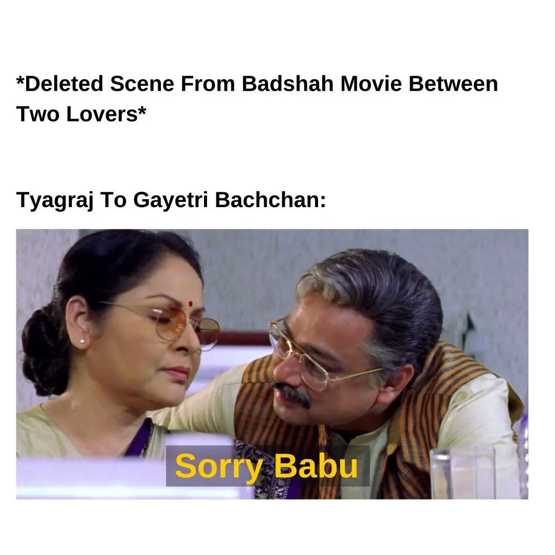 Sorry babu meme on badshah movie