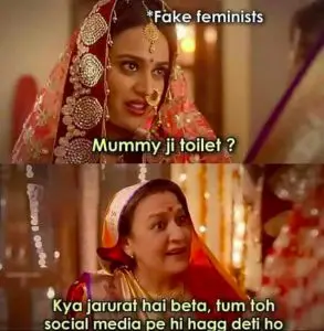 Swara Bhaskar meme on feminism