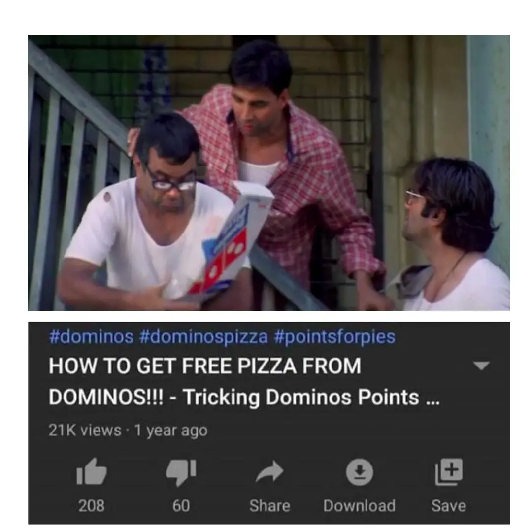 Youtube Thumbnail meme on free pizza