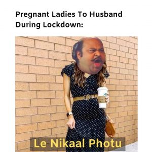 black polka dot dress meme on pregnancy