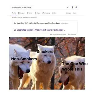 do cigarettes expire meme on smoking