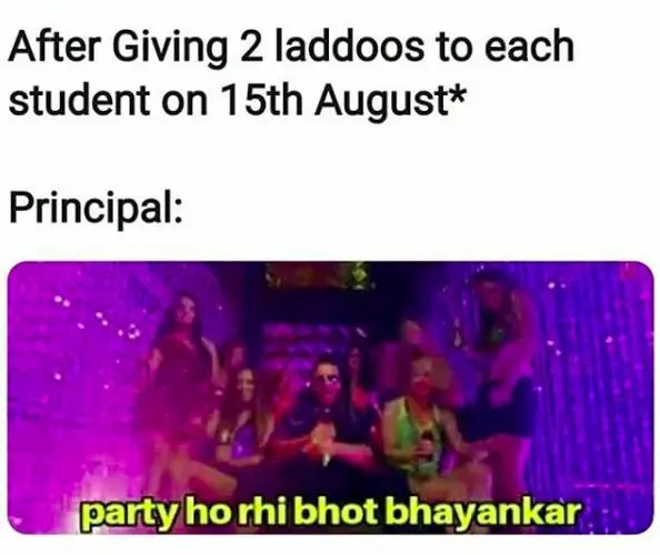 independence day meme on school principal