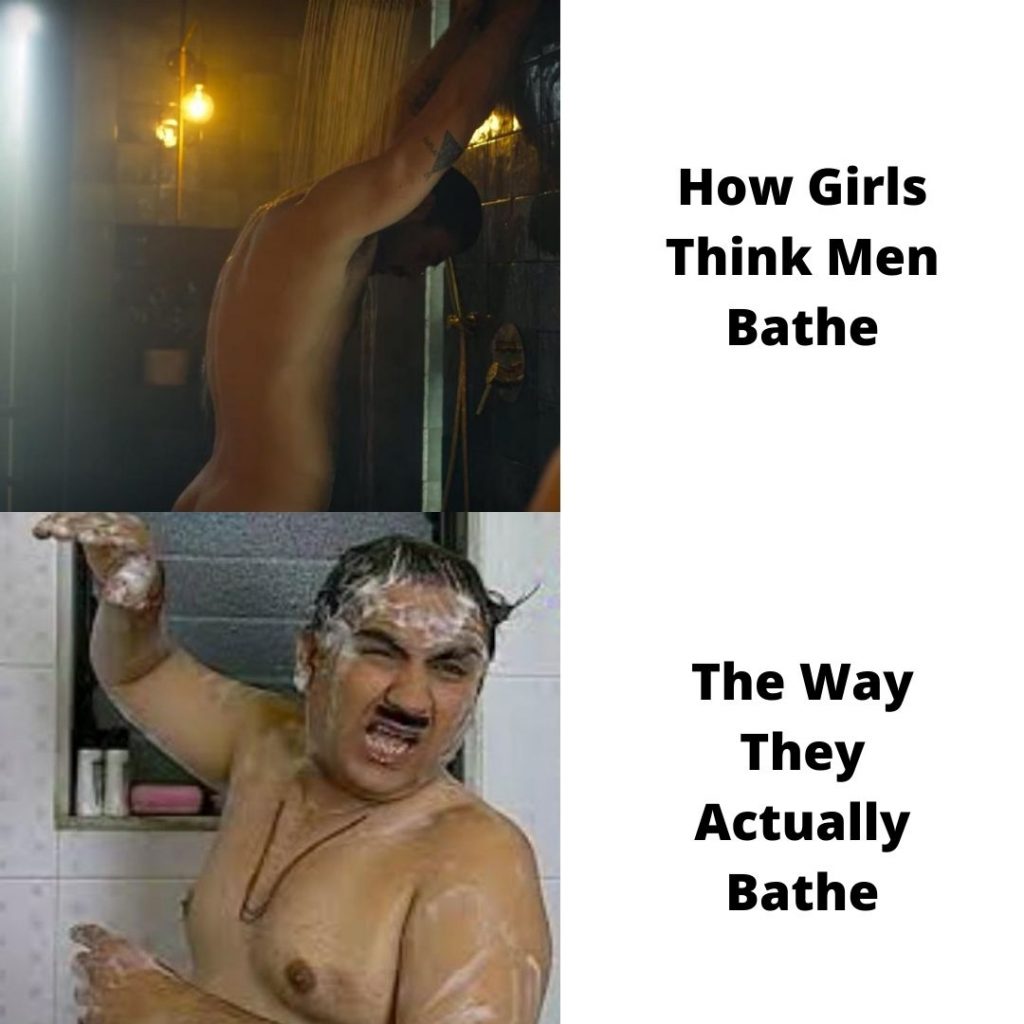 How Do Men Bathe?
