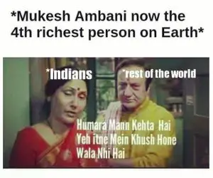 mukesh ambani meme on richest Indian