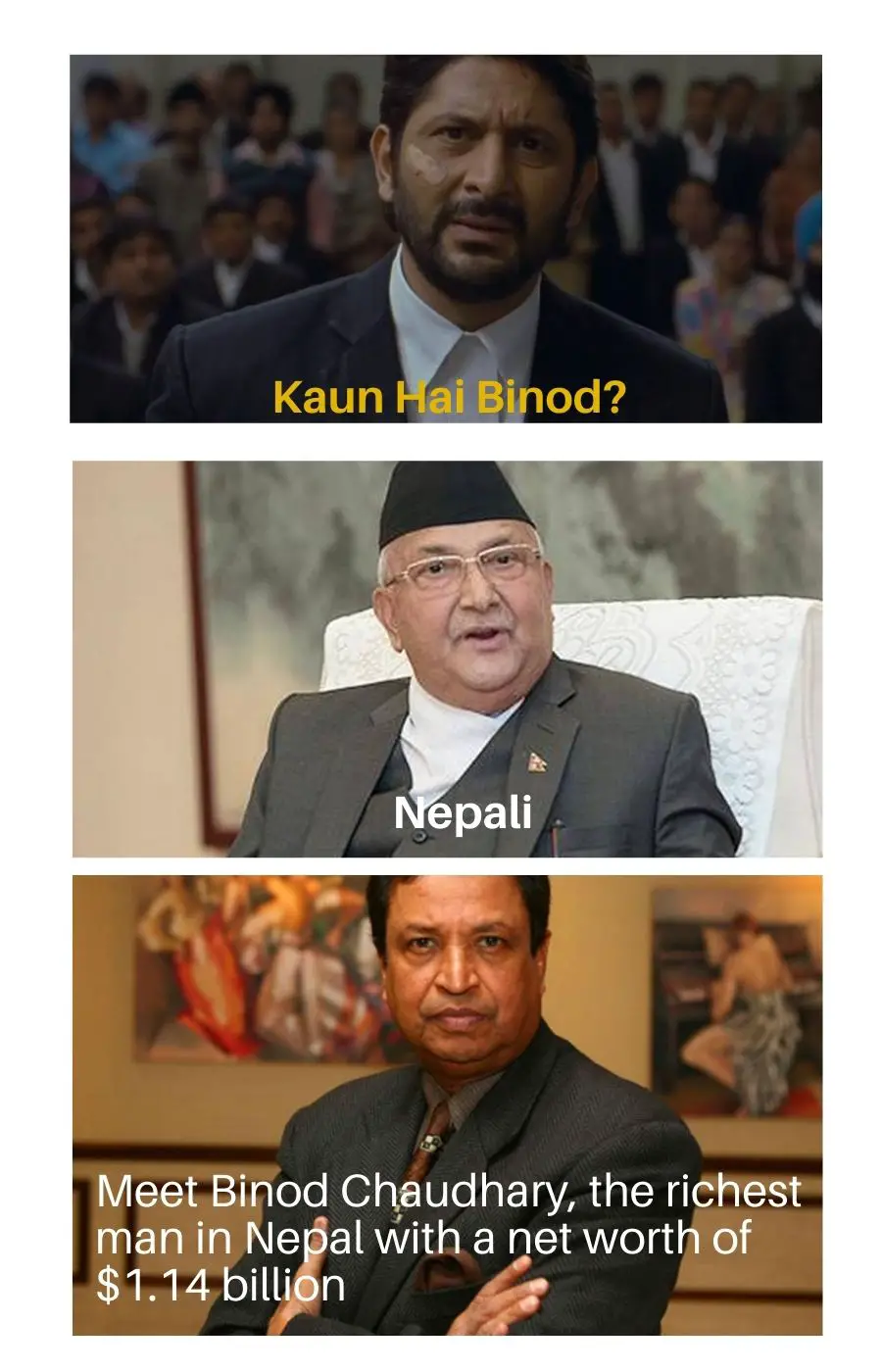 nepal richest man meme on binod