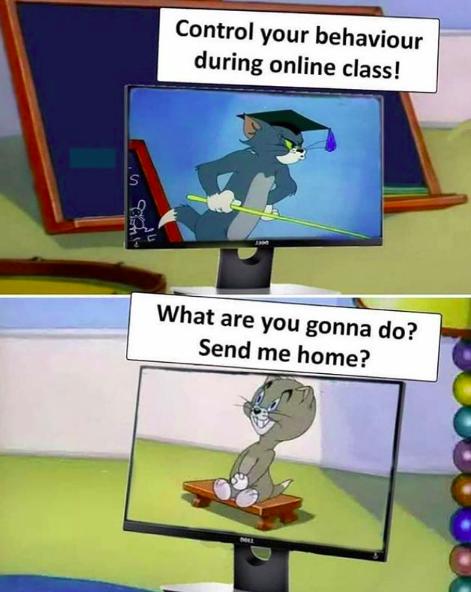 online class meme on punishment