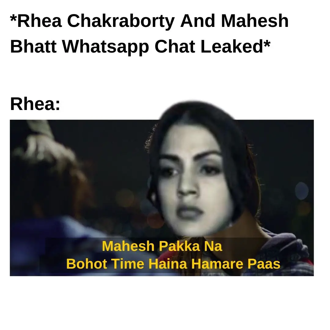 riya chakravarthi meme on mahesh bhatt