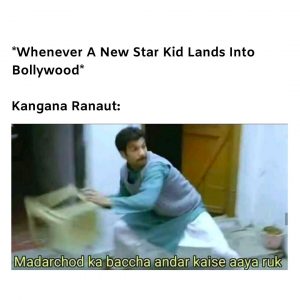 Kangana Ranaut meme on nepotism in bollywood