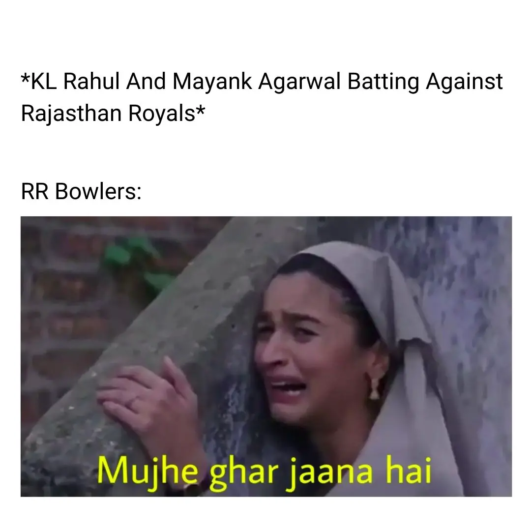 RR vs KXIP meme on RR bowlers