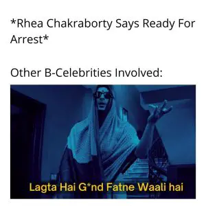 Rhea Chakraborty meme on arrest