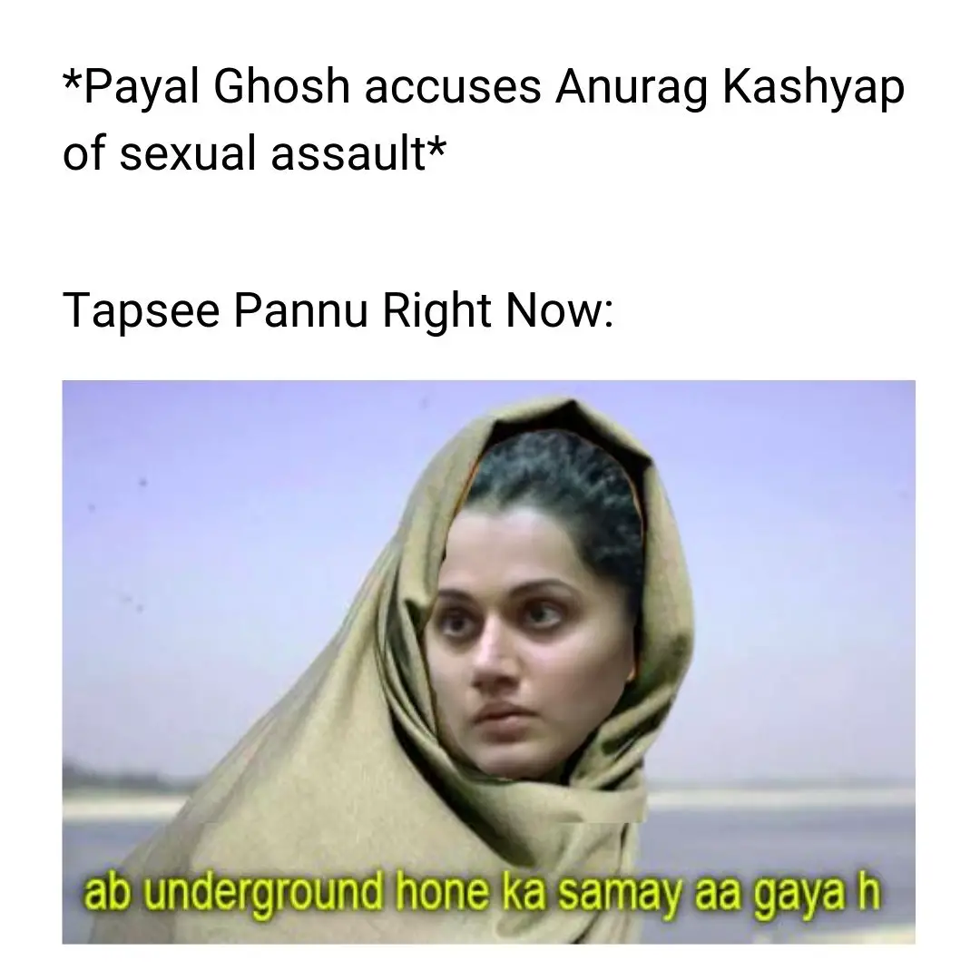 anurag kashyap meme on payal ghosh sexual assault