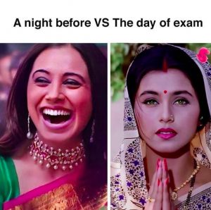 exam meme on night vs day