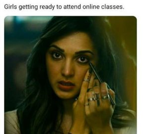 online class meme on girls