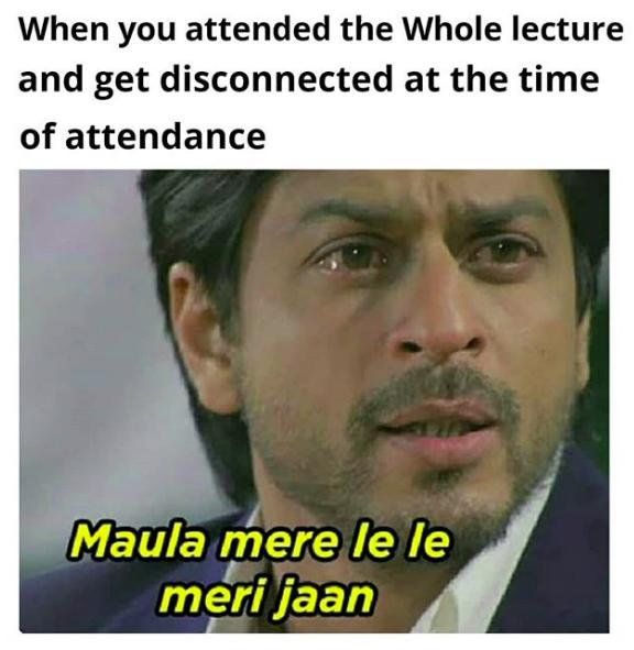 online classes meme on attendance