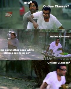 online classes meme on using other apps