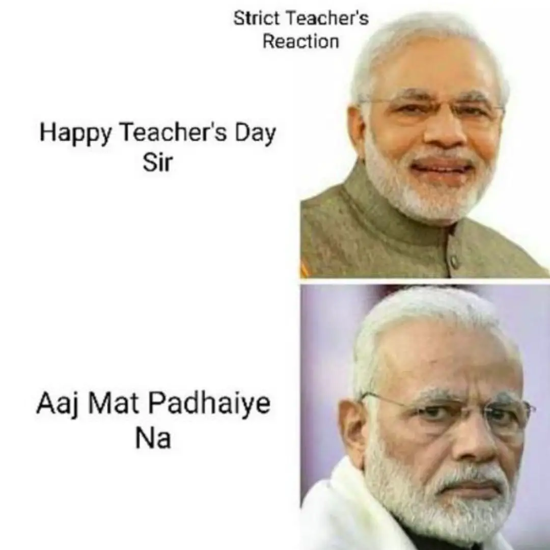 teachers day meme on Strict Modi