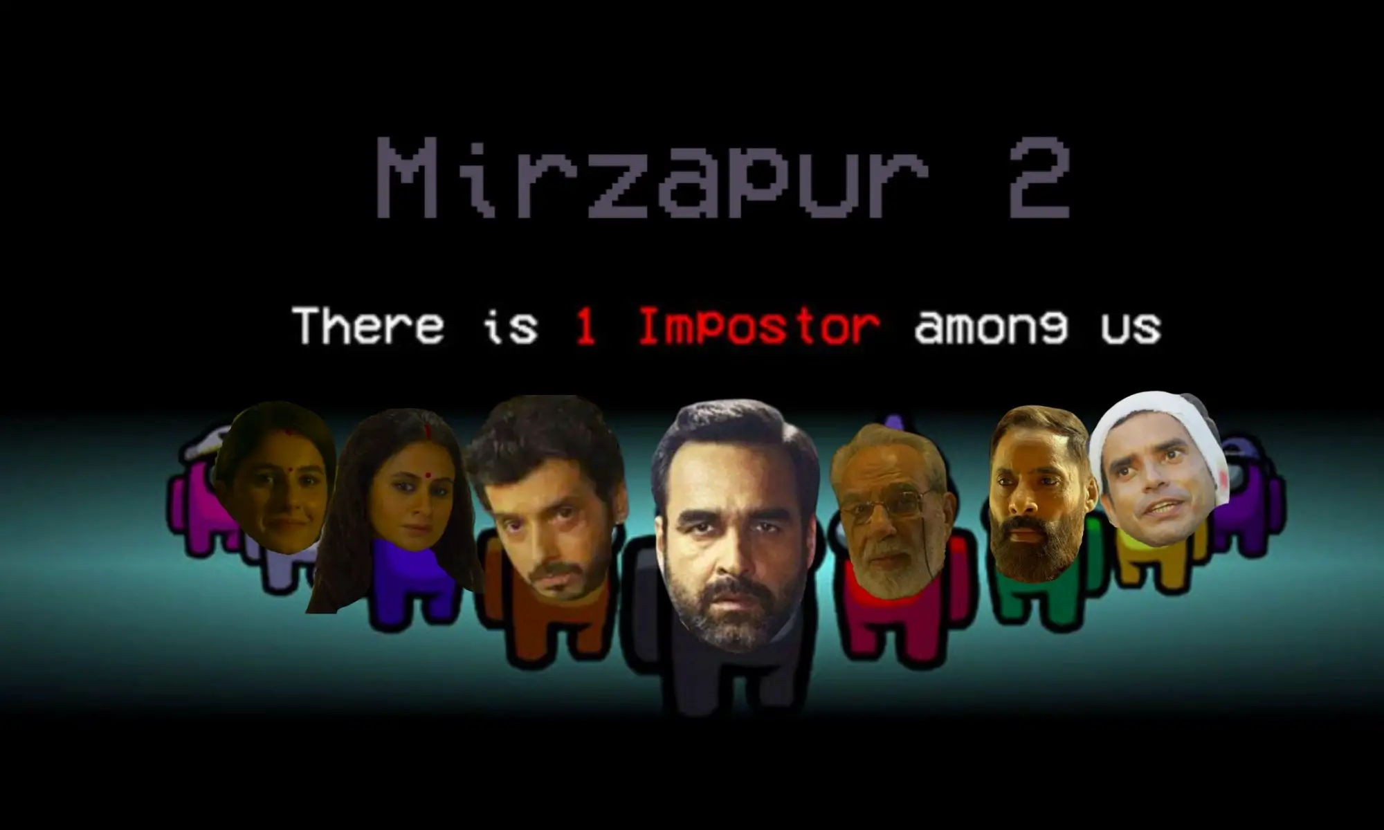 Among us meme on Mirzapur 2
