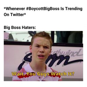 Bigg boss meme on boycott