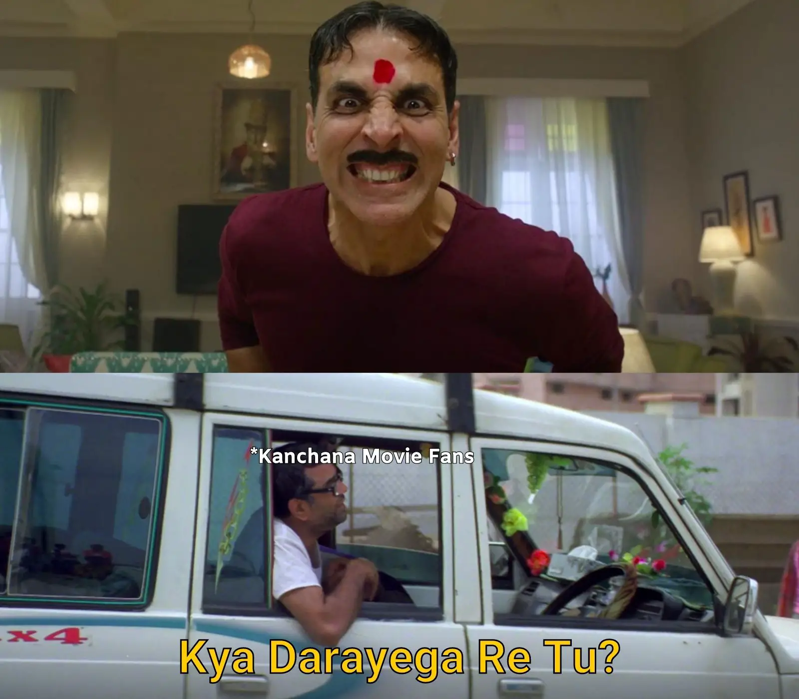 Laxmmi Bomb meme on kanchana tamil movie