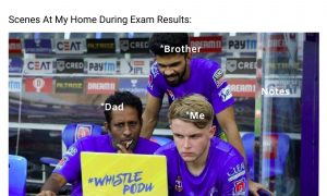 Sam curran meme on exam result